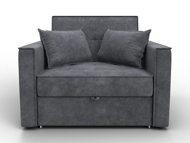 Кресло-кровать Лига-104 (80) Велюр серый - Вид 2