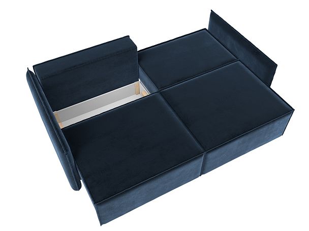 Диван прямой Либерти Велюр синий - Вид 9