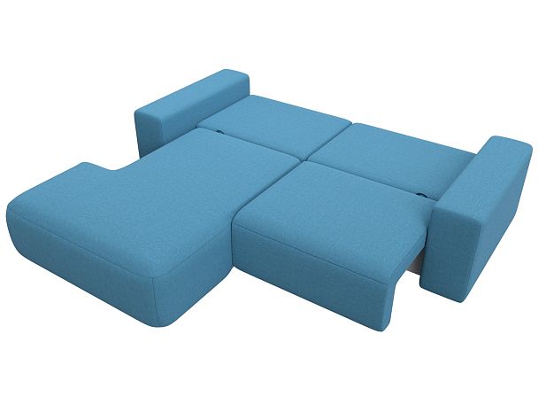 Диван угловой Лига-036 НПБ Классик левый угол Рогожка голубой - Вид 9