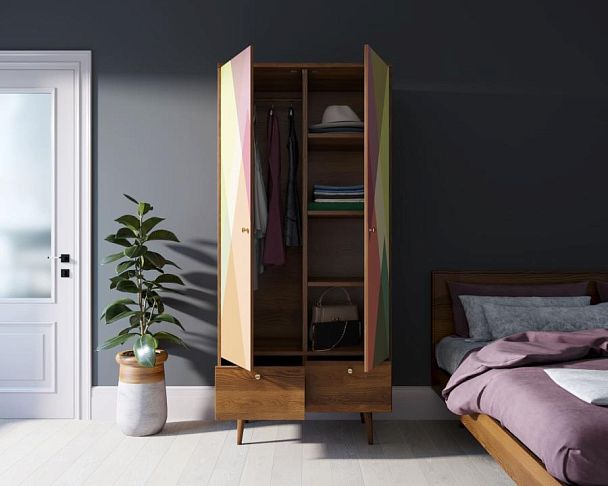 Шкаф двухстворчатый Berber принт 16 арт BB16/Print_16 - Вид 2