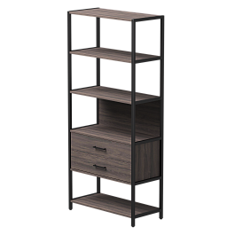 Набор стеллажных систем №5 Everprof EVO 830x385x1840 Дуб Пасадена/Черный - Фото предпросмотра