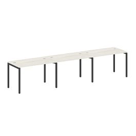 Metal System Quattro Р. ст. на 3 раб. места на П-образном м/к 40БП.СМ-3.2 Дуб наварра/Антрацит металл 3600*720*750 - Фото предпросмотра