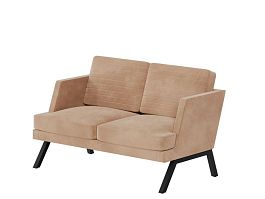 Aldo Диван двухместный ALD-02L Timless 020/Металл Черный 1430*875*890 - Фото предпросмотра