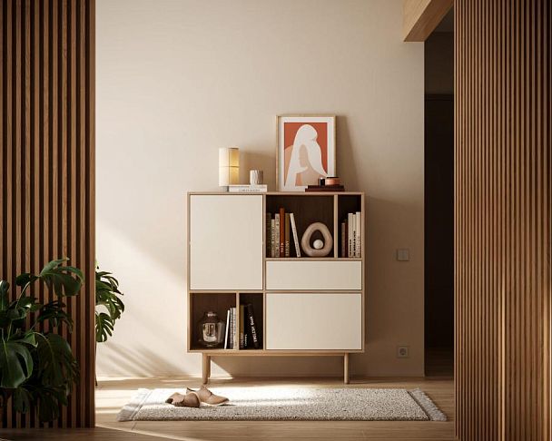 Комод с двумя дверками и ящиком Alice арт ALC06 - Вид 5