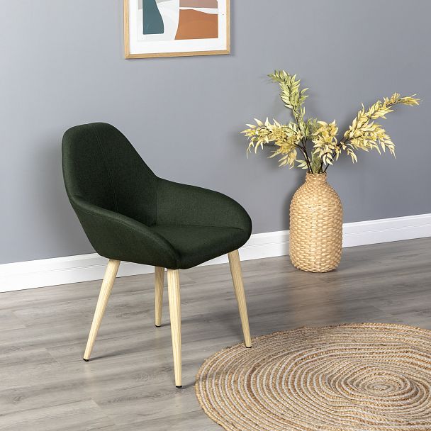 Кресло Kent тёмно-зеленый/нат.дуб - Вид 10