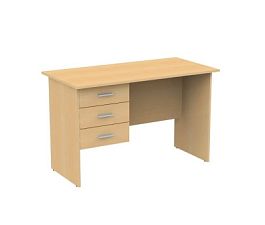 Стол письменный однотумбовый с 3-мя ящиками 1200х600х750 - Фото предпросмотра