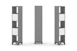 Стайл Проджект Набор стеллажа одностороннего, 5 ярусов SN.NS-511 Серый Пепел/Белый/Металл Антрацит 3 - Фото предпросмотра