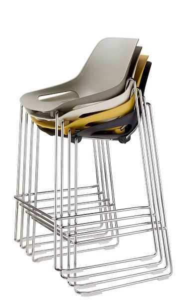 Стул Q5 (пруток, барный), серый - Вид 7