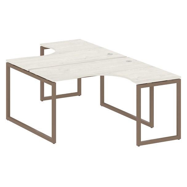 Metal System Quattro Р. ст. криволинейная на О-образном м/к 40БО.РАС-СА-2.3 Дуб наварра/Мокко металл 1400*2435*750 - Вид 1