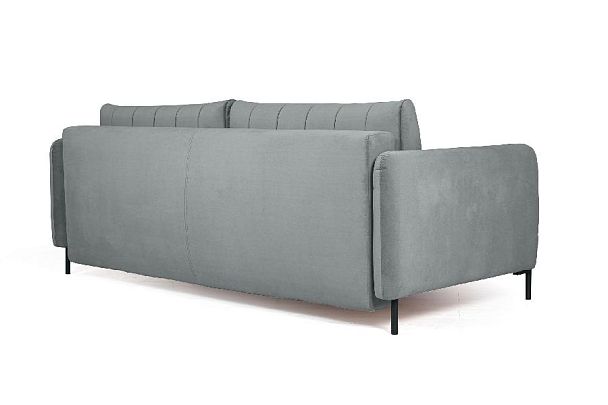Barcelona диван-кровать трехместный прямой, велюр серый - Вид 9