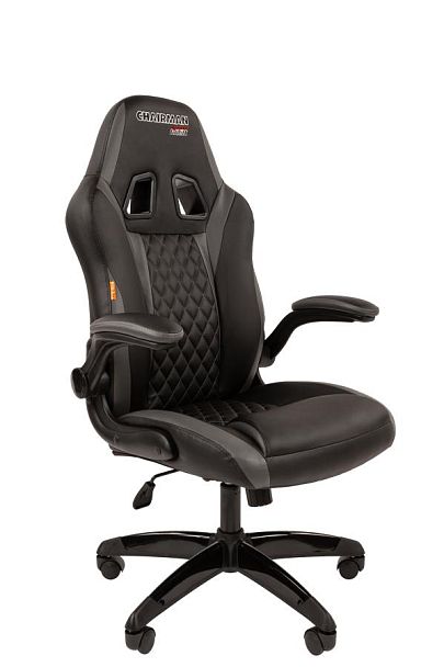 Кресло Chairman game 15 Россия экокожа черный/серый - Вид 1