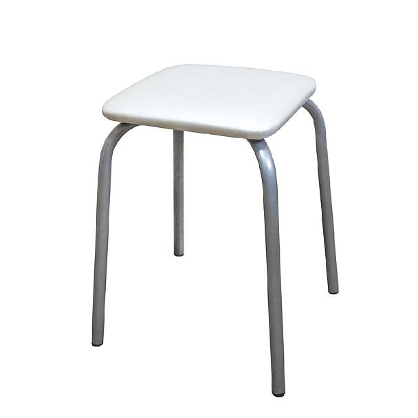 Табурет 22 квадрат белый на искре - Вид 1