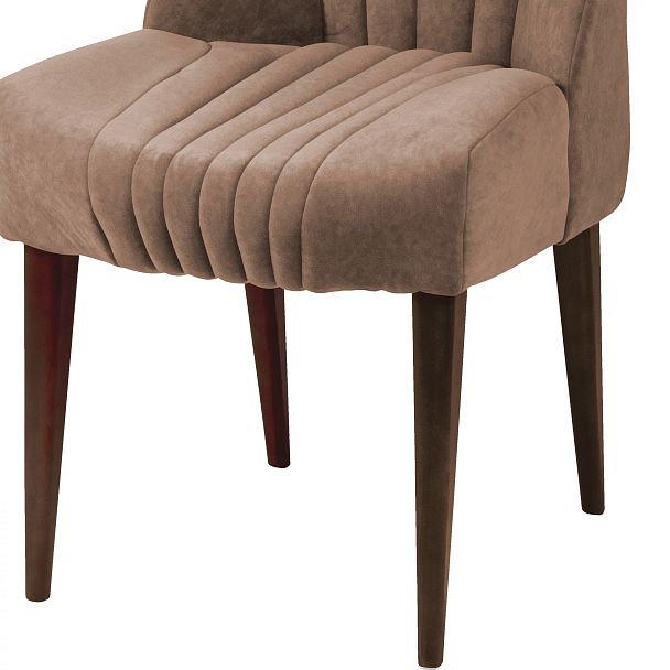 Стул деревянный мягкий Мэриот Темный орех/Латте велюр - Вид 12