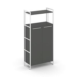 Rift Шкаф 4 ниши широкий RF.SS-43 Антрацит/Металл Белый 798*396*1648 - Фото предпросмотра