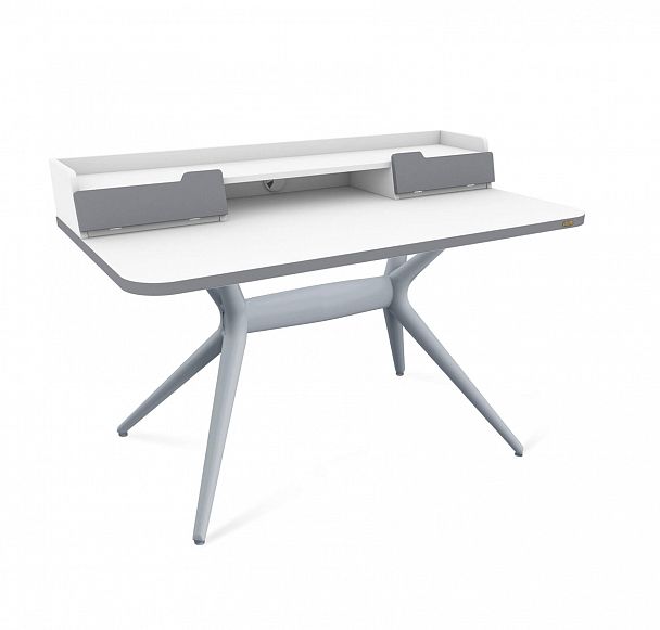 Стол рабочий Sheffilton SHT-TU30-2/TT31 120/65 ЛДСП серый/белый шагрень/серый - Вид 2