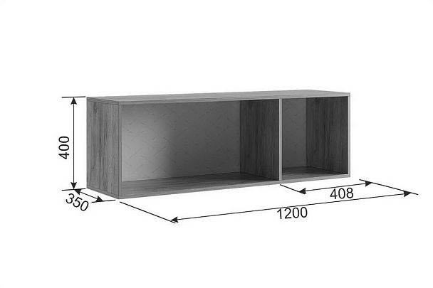 Бери Антресоль трехдверная MPR-026.2564 дуб крафт золотой/графит - Вид 11