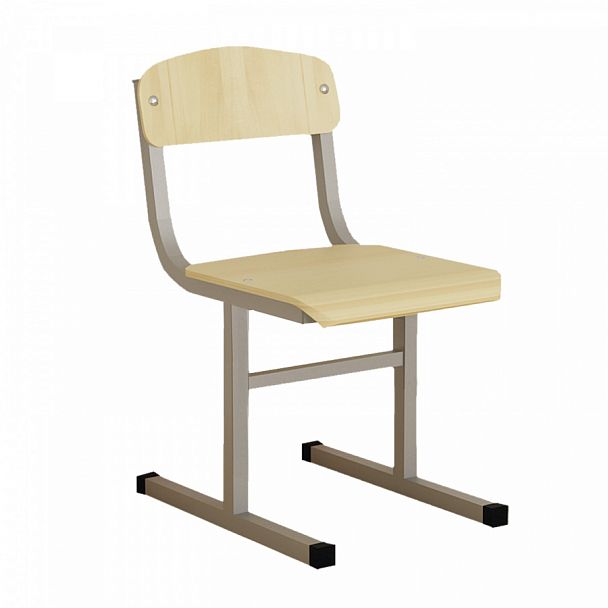 Стул ученический нерегулируемый, 380х480х800 мм, рост 6, серый каркас, Ш-509 - Вид 1