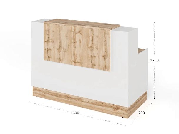 RTD083-160-V ТАНДЕМ / TANDEM Стойка ресепшн 1-160 1600х700х1200 Вотан - Вид 3