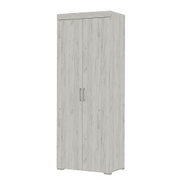 Гранд шкаф двухстворчатый  (0.802х2,121х0,483) дуб крафт белый - Фото предпросмотра