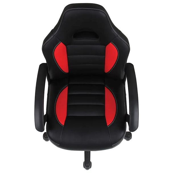 Кресло компьютерное BRABIX "Spark GM-201", экокожа, черное/красное, 532503 - Вид 9