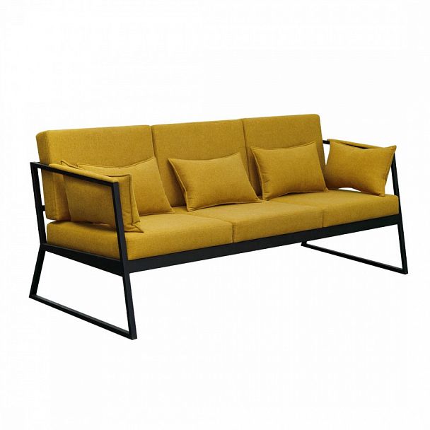 Диван лофт Стэйт Гросс большой, желтый - Вид 1