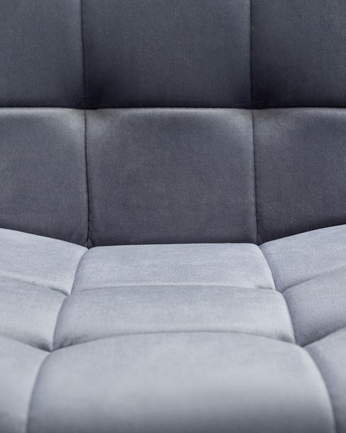 Стул обеденный DOBRIN CHILLY (Серо-голубой Holland 14, основание черное) - Вид 9