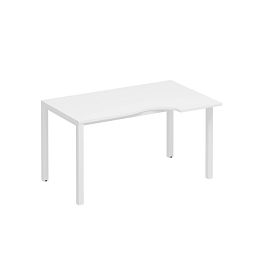 Стол эргономичный правый на металлокаркасе КФ Комфорт КФ К.Б1 1138 БП белый премиум / белый - Фото предпросмотра