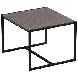 Стол журнальный "Систа", 640х590х460 мм, ЛОФТ, металл/ЛДСП ясень шимо темный - Фото предпросмотра