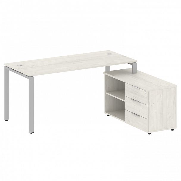 Рабочая станция "Metal System" БП.РС-СТС-2.4 дуб наварра/серый - Вид 1