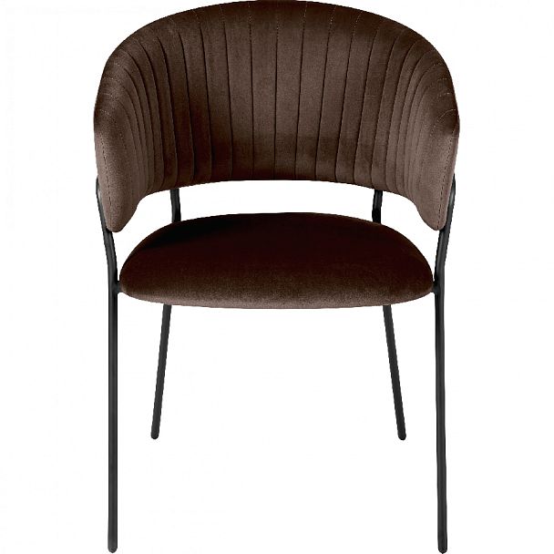 Комплект кухонных стульев Даксон коричневый велюр/черный, 3 шт. - Вид 2