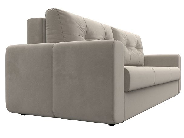 Прямой диван Лига-031 Микровельвет бежевый - Вид 4