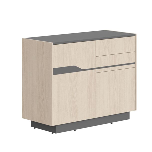 Тумба СФ-572102 Дуб светлый/Черный графит 1030х430х814 LINE - Вид 1