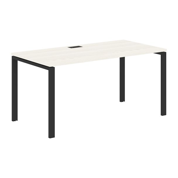Стол прямой EUST 1580 Ясень Траун/Черный 1560х800х750 EDIS - Вид 1