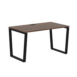 Стол прямой EVST 1380 Дуб Денвер тёмный/Черный 1360х800х750 EDIS - Фото предпросмотра