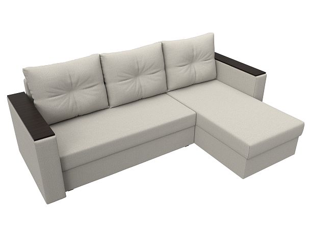 Диван угловой Атланта Лайт Б/С правый угол Рогожка бежевый - Вид 6