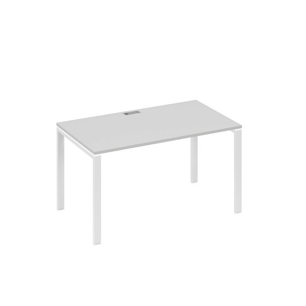 Стол письменный на металлокаркасе UNO A4 А4 Б1 024 БП серый / металлокаркас белый - Вид 1