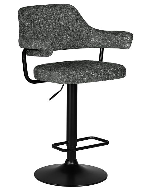 Стул барный DOBRIN CHARLY BLACK (серый твид (LEO11)) - Вид 1