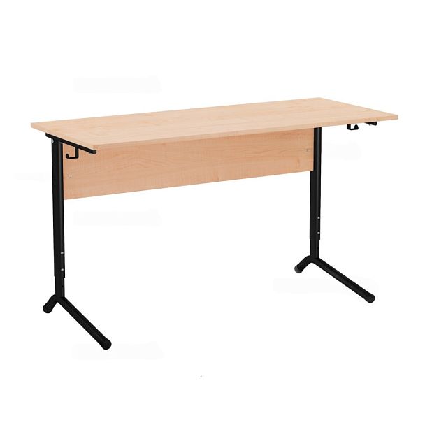 Стол ученический 120Р, 2-местный, регулируемый на плоскоовальной трубе (м/к Коричневый, Серый, Черный), гр.3-5 - Вид 2