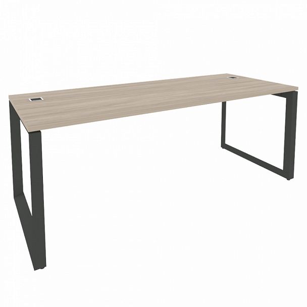 Стол рабочий руководителя на О-образном м/к "ONIX DIRECT LUX" M-O.MO-SRR-6.8 дуб аттик/антрацит - Вид 1