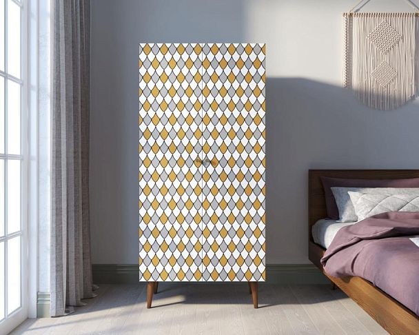 Шкаф малый двухстворчатый Berber принт 22 арт BB08/Print_22 - Вид 4