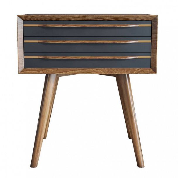 Тумба прикроватная "Bruni Black" BR-48 - Вид 1