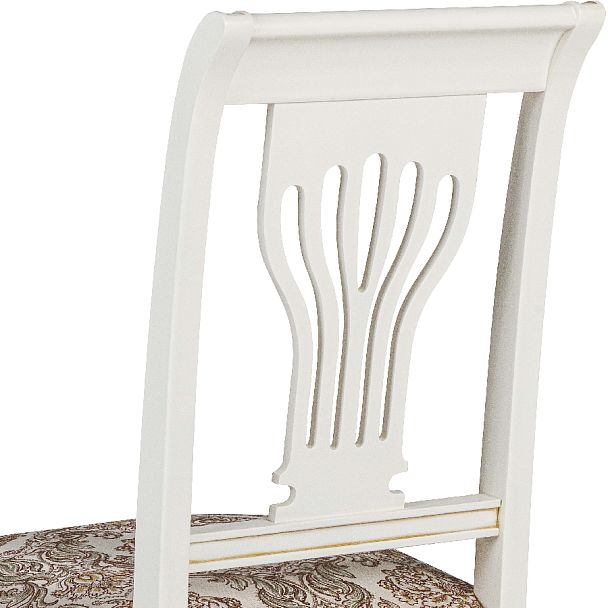 Комплект деревянных стульев с мягким сиденьем Мендельс Слоновая кость золотая патина/Бежевый жаккард, 3 шт. - Вид 10