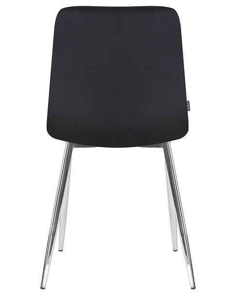 Стул обеденный DOBRIN ALEX (хром ножки, черный велюр (V108-77), ) - Вид 5