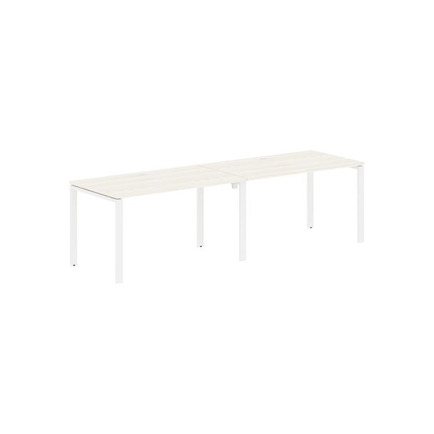 Стол 2-х местный EUWST 2780 Ясень Траун/Белый 2726х800х750 EDIS - Вид 1