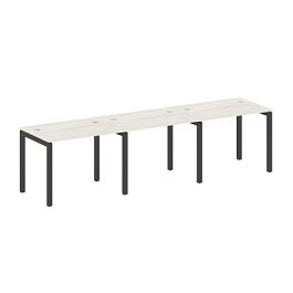 Metal System Quattro Р. ст. на 3 раб. места на П-образном м/к 50БП.СМ-3.1 Дуб наварра/Антрацит металл 3000*720*750 - Фото предпросмотра