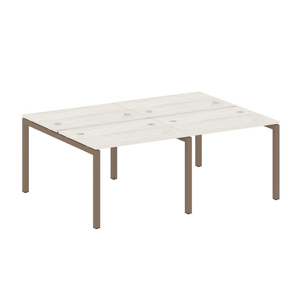 Metal System Quattro Р. ст. на 4 раб. места на П-образном м/к 50БП.СМ-4.1 Дуб наварра/Мокко металл 2000*1475*750 - Вид 1