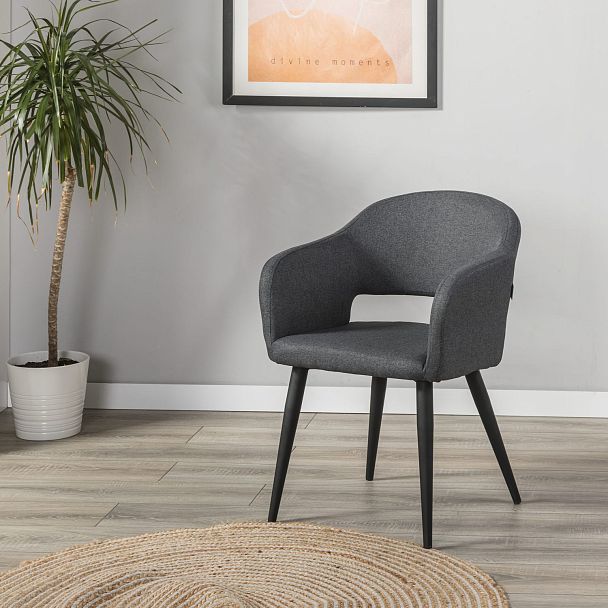 Кресло Oscar тёмно-серый/черный - Вид 9