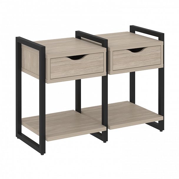 Тумба на опорах наборная "Loft" VR.L-TN-1.O дуб аттик/черный - Вид 1