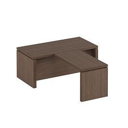 Стол руководителя с брифинг-приставкой Mark-II МК-2 111+107 ОТ орех тоскана - Фото предпросмотра