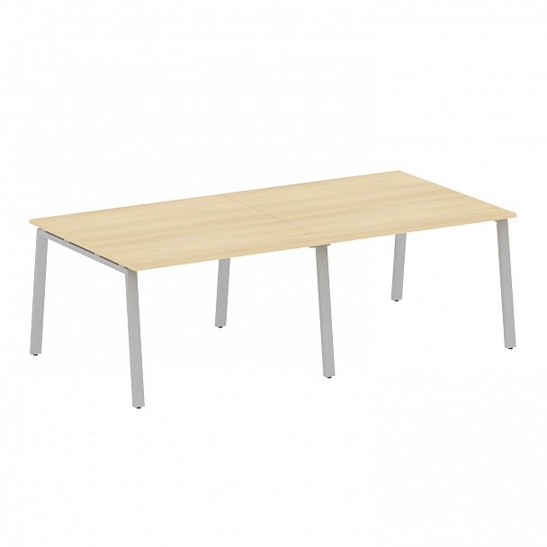 Стол для переговоров "Metal System" БА.ПРГ-2.2 акация/серый - Вид 1